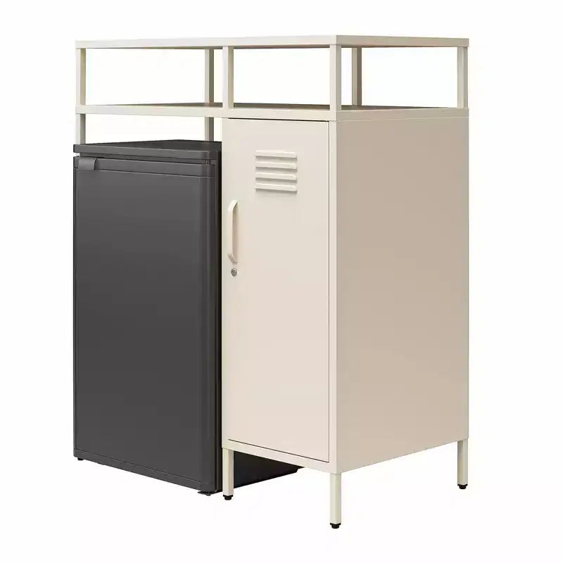 Novogratz Cache Metal Locker-Style Mini Refrigerator Organizer