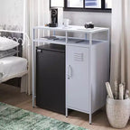 Novogratz Cache Metal Locker-Style Mini Refrigerator Organizer