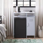 Novogratz Cache Metal Locker-Style Mini Refrigerator Organizer