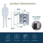 Novogratz Cache Metal Locker-Style Mini Refrigerator Organizer