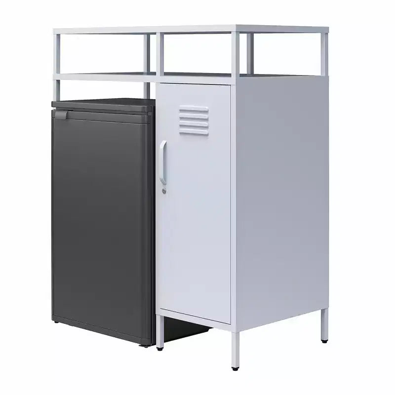 Novogratz Cache Metal Locker-Style Mini Refrigerator Organizer