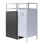 Novogratz Cache Metal Locker-Style Mini Refrigerator Organizer