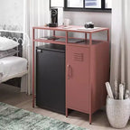 Novogratz Cache Metal Locker-Style Mini Refrigerator Organizer