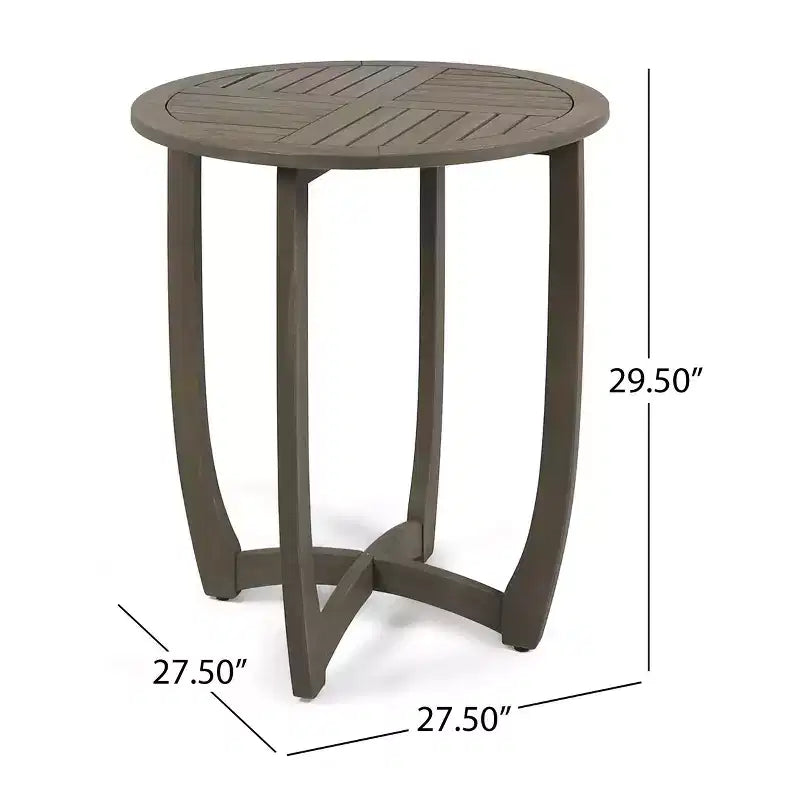 Christopher Knight Home Sloane Outdoor Acacia Wood and Wicker 3 Piece Bistro Set with Cushions