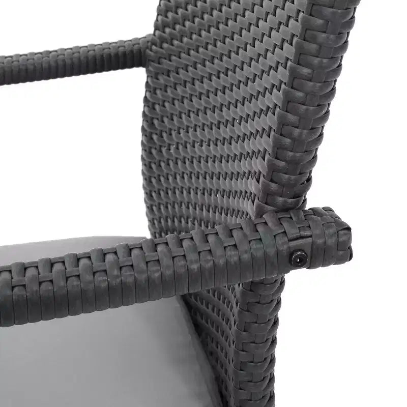 Christopher Knight Home Sloane Outdoor Acacia Wood and Wicker 3 Piece Bistro Set with Cushions