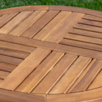 Christopher Knight Home Sloane Outdoor Acacia Wood and Wicker 3 Piece Bistro Set with Cushions