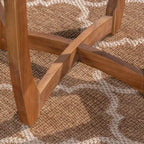 Christopher Knight Home Sloane Outdoor Acacia Wood and Wicker 3 Piece Bistro Set with Cushions