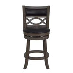New Classic Furniture, Manchester Gray Wood Swivel Counter Stool With Pu Seat