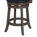 New Classic Furniture, Manchester Gray Wood Swivel Counter Stool With Pu Seat