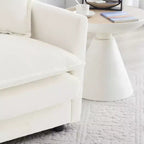Stylish Chenille Living Room Set: 2-Seater and Chair