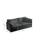 Stylish Chenille Living Room Set: 2-Seater and Chair