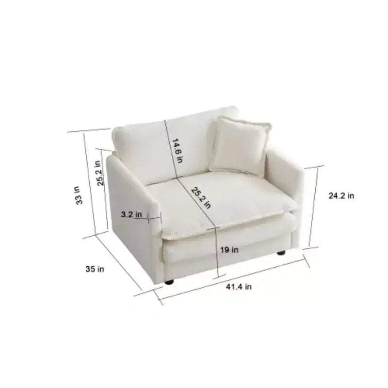 Contemporary 3-Piece Sectional - Oversized, Deep Seats, Modern Style