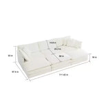 Contemporary 3-Piece Sectional - Oversized, Deep Seats, Modern Style