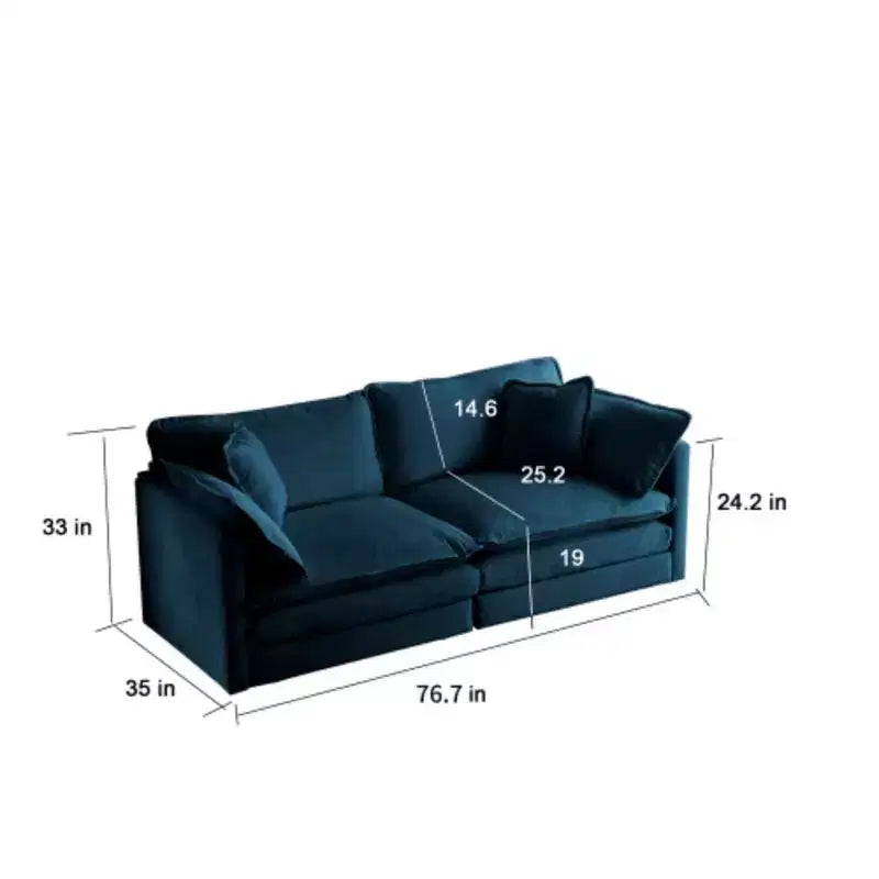 Contemporary 3-Piece Sectional - Oversized, Deep Seats, Modern Style