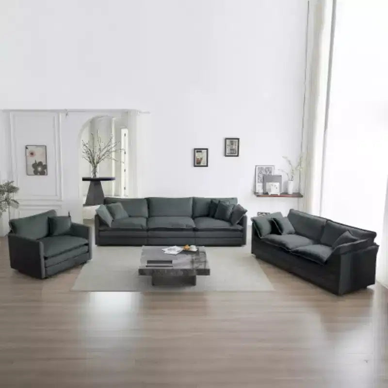 Contemporary 3-Piece Sectional - Oversized, Deep Seats, Modern Style