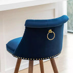 Roundhill Furniture Elvara Set of 2 Button-Tufted Counter Stools with Nailhead Trim