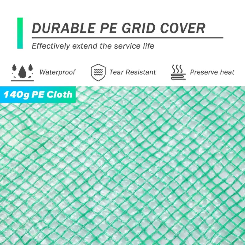 Aoodor Greenhouse Replacement Cover, Large Walk in Tunnel Outdoor Plant Gardening Greenhouse Spare Parts Cover (Frame NOT Included)