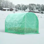 Aoodor Greenhouse Replacement Cover, Large Walk in Tunnel Outdoor Plant Gardening Greenhouse Spare Parts Cover (Frame NOT Included)