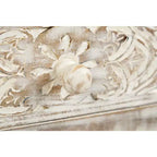 Jofran,Global Archive Hand Carved Mango Wood Accent Table- White Color