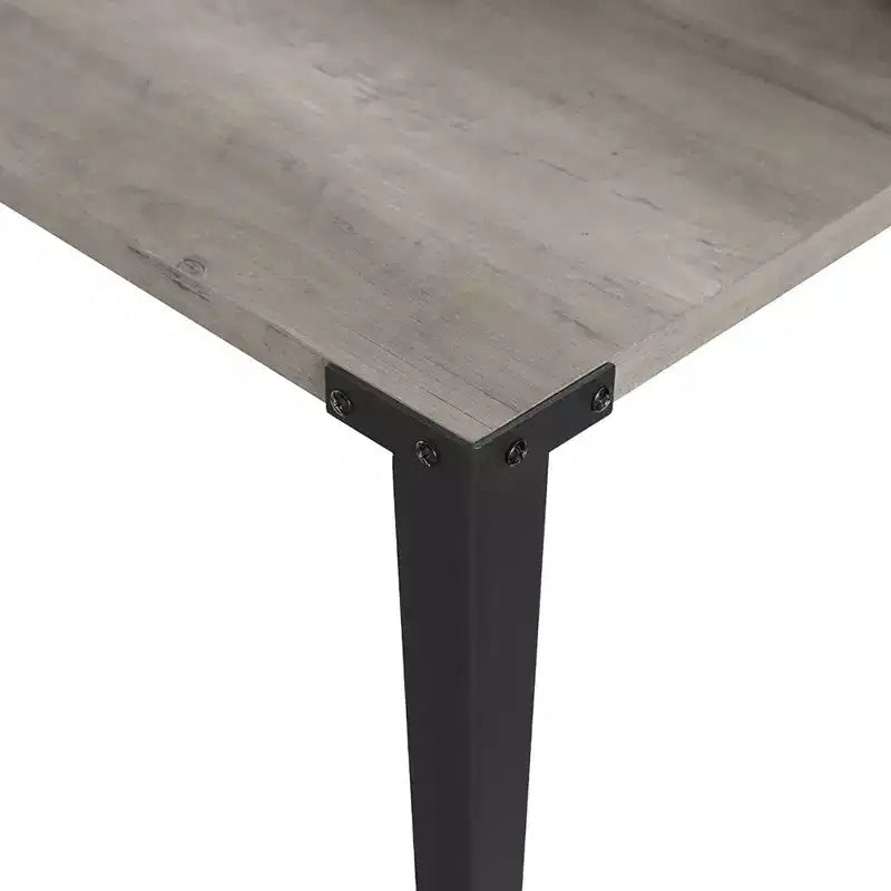 Walker Edison Furniture Company Industrial Secretary Desk with Hutch, Grey Wash, 42in