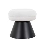 Modern Oval Upholstered Bench with Black Geometric Legs, Entryway Dining Bench for Living Room -Christopher Knight Home