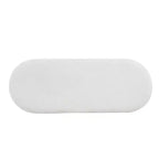 Modern Oval Upholstered Bench with Black Geometric Legs, Entryway Dining Bench for Living Room -Christopher Knight Home