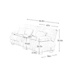 Cloud Couch 2 Seater Sofa for Living Room, Chenille 2 - Seat sofa with 2 Lumbar pillows and 2 throw pillows
