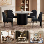 Boucle Dining Chairs Set of 4, Thick Upholstered Chairs with Metal Legs & Curved Backrest, for Dining Room, Kitchen, Living Room, Bedroom-Morden Fort