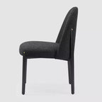 Boucle Dining Chairs Set of 4, Thick Upholstered Chairs with Metal Legs & Curved Backrest, for Dining Room, Kitchen, Living Room, Bedroom-Morden Fort