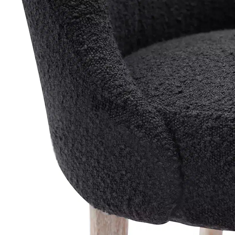 WestinTrends Genevieve Mid-Century Modern Upholstered Boucle Dining Chair (Set of 6)