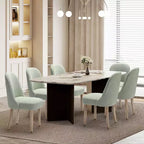 WestinTrends Genevieve Mid-Century Modern Upholstered Boucle Dining Chair (Set of 6)