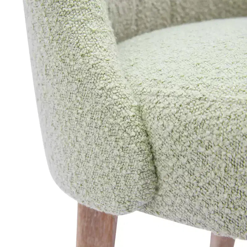 WestinTrends Genevieve Mid-Century Modern Upholstered Boucle Dining Chair (Set of 6)