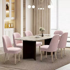 WestinTrends Genevieve Mid-Century Modern Upholstered Boucle Dining Chair (Set of 6)