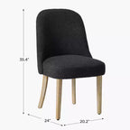 WestinTrends Genevieve Mid-Century Modern Upholstered Boucle Dining Chair (Set of 6)