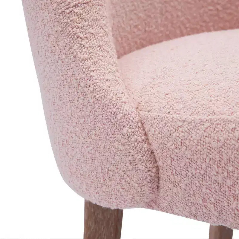 WestinTrends Genevieve Mid-Century Modern Upholstered Boucle Dining Chair (Set of 6)