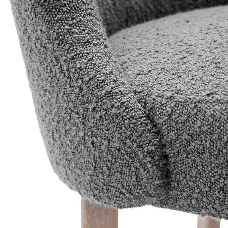 WestinTrends Genevieve Mid-Century Modern Upholstered Boucle Dining Chair (Set of 6)