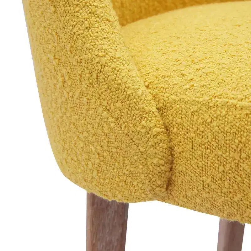WestinTrends Genevieve Mid-Century Modern Upholstered Boucle Dining Chair (Set of 6)