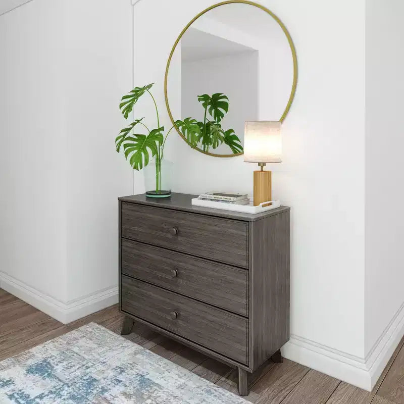 Plank+Beam Solid Wood Classic 3-Drawer Solid Wood Dresser, Small Dresser for Bedroom, Chest of Drawers