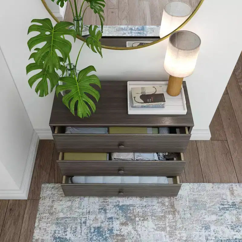 Plank+Beam Solid Wood Classic 3-Drawer Solid Wood Dresser, Small Dresser for Bedroom, Chest of Drawers