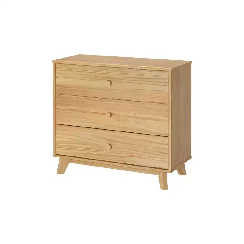 Plank+Beam Solid Wood Classic 3-Drawer Solid Wood Dresser, Small Dresser for Bedroom, Chest of Drawers