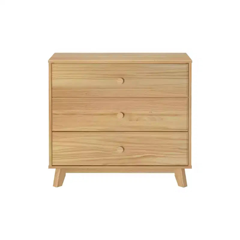 Plank+Beam Solid Wood Classic 3-Drawer Solid Wood Dresser, Small Dresser for Bedroom, Chest of Drawers