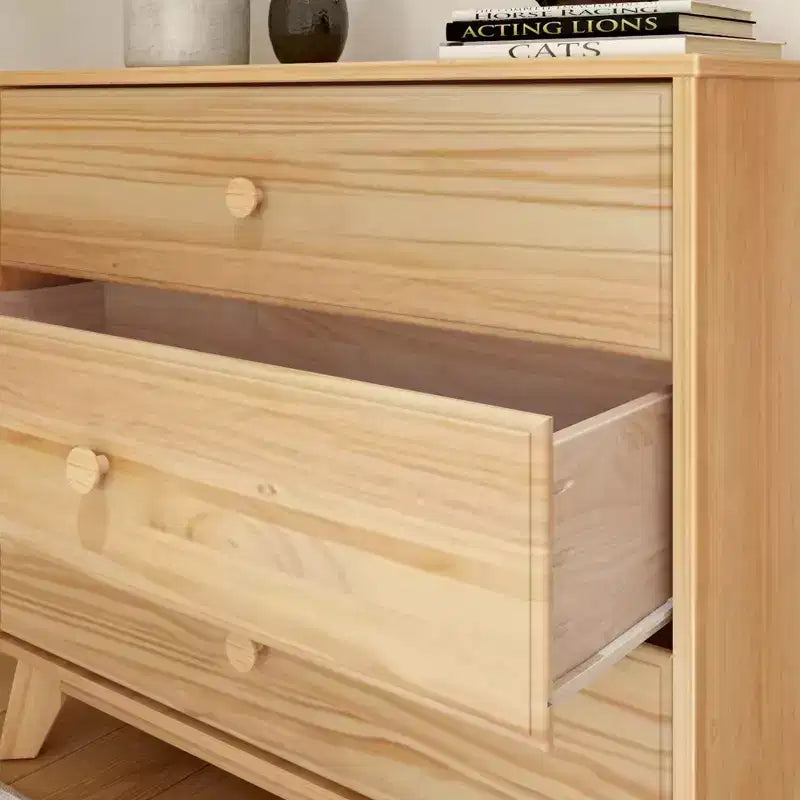 Plank+Beam Solid Wood Classic 3-Drawer Solid Wood Dresser, Small Dresser for Bedroom, Chest of Drawers