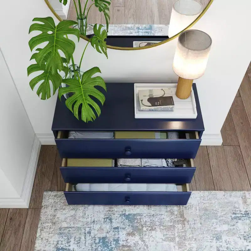 Plank+Beam Solid Wood Classic 3-Drawer Solid Wood Dresser, Small Dresser for Bedroom, Chest of Drawers