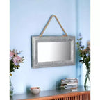 HomeRoots 9 Silver Metal Framed Accent Mirror