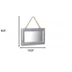HomeRoots 9 Silver Metal Framed Accent Mirror