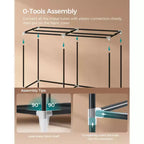 Portable Closet Wardrobe with Shoe Rack and Cover, Closet Storage Organizer, Shelves, and 4 Side Pockets, 50 x 17.7 x 69.3 Inches