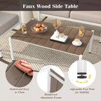 Costway 2 PCS Patio Sofa Set with Thick Cushions Modern Bistro Set for Poolside