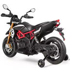 Costway 12V Kids Ride-On Motorcycle Motor Bike w/ Training Wheels Red\ Black