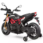 Costway 12V Kids Ride-On Motorcycle Motor Bike w/ Training Wheels Red\ Black