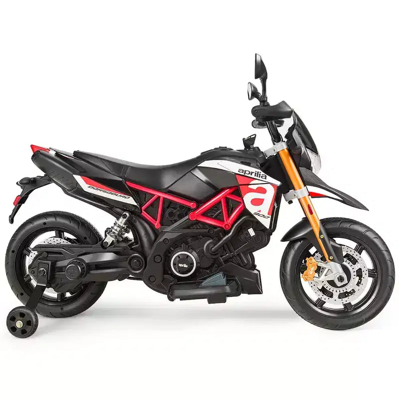 Costway 12V Kids Ride-On Motorcycle Motor Bike w/ Training Wheels Red\ Black